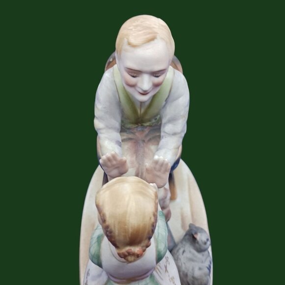 Shafford vtg grandpa & grandaughter Figurine "Pat- A -Cake" Scene Collectible m - Picture 11 of 14